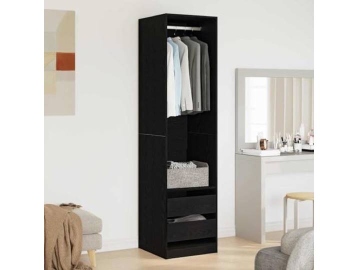 HKLGBVCR Schrank Eiche Schwarz 50 x 50 x 200 cm Holz