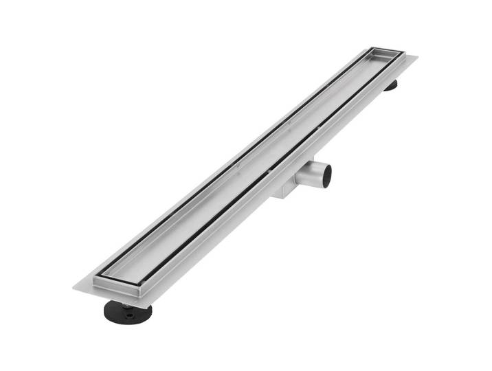 LuxeBath Duschrinne 90cm, Silberfarben, Metall, Rechteckig, 13.9x7.8x94 cm, Badezimmer, Baden & Duschen, Duschtasse