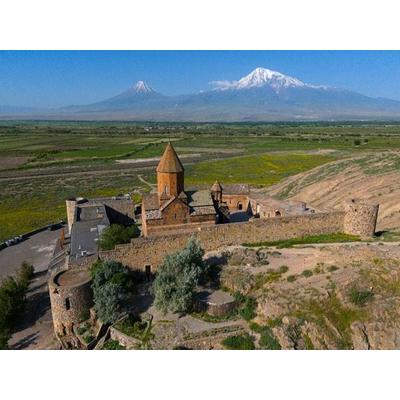 CALVENDO Puzzle Kloster Chor Virap mit Ararat | 1000 Teile Lege-Größe 64x48cm Foto-Puzzle für glückliche Stunden