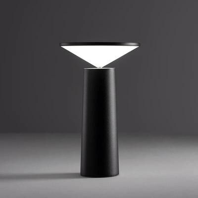 Uplifted Finds Smart Touch & Remote Control LED Table Lamp USB Rechargeable Bedside Night Light For Bedroom Bar black