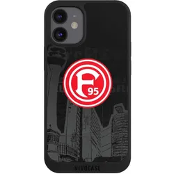 Nivocase Handyhülle für Apple iPhone 12 mini Hülle NIVOpure Case Schwarz Fortuna Düsseldorf Logo (Apple iPhone 12 mini), Smartphone Hülle, Schwarz