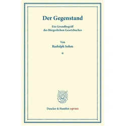 Der Gegenstand., Fachbücher von Rudolph Sohm