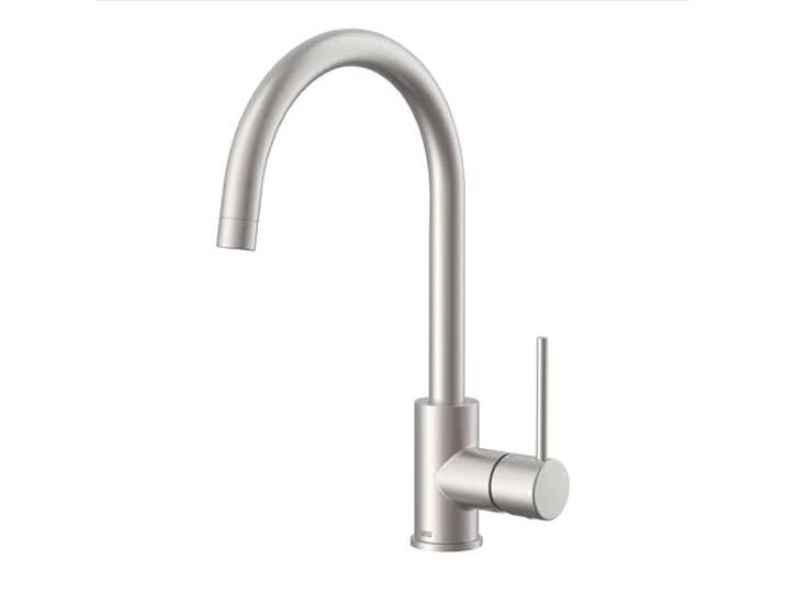 Lenz Küchenarmatur LIO in Edelstahl – Hoher und 360° schwenkbarer Auslauf Spültischarmatur mit 2-Mengen-Funktion, Anti-Fingerabdruck Oberfläche, Keramikkartusche, Höhe 36 cm, 42030011