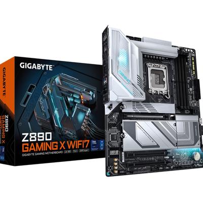 GIGABYTE Mainboard "Z890 GAMING X WIFI7 Mainboard - Unterstützt Intel Core Ultra", silber (schwarz), B:27,2cm H:8,2cm T:34,2cm, Mainboards