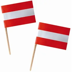 2500x Fahnenpicker "Österreich" 6.8cm