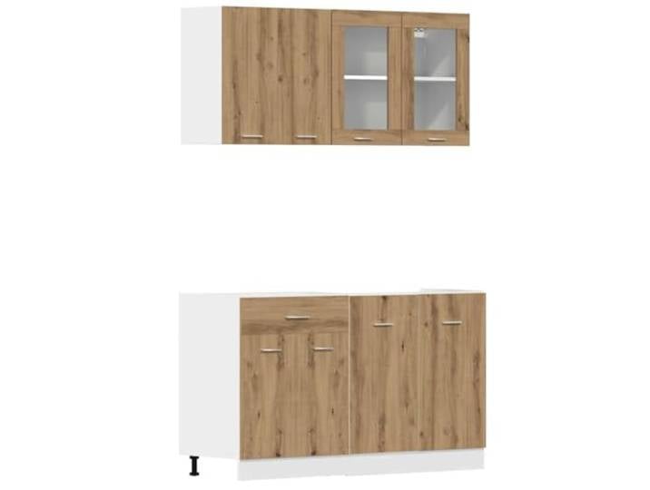 vidaXL 4-TLG. Küchenschrank-Set Lyon Artisan-Eiche Holzwerkstoff