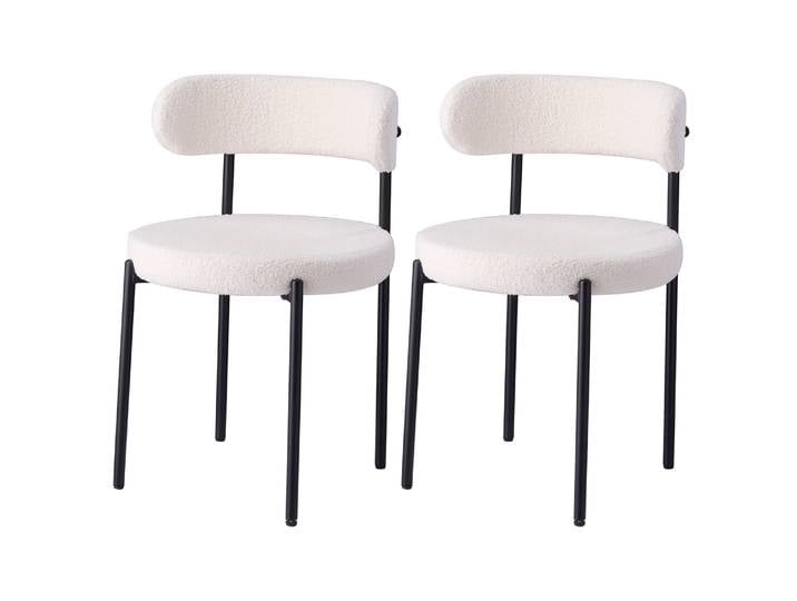 EGOONM-Chaises de salle à manger de style nordique, 2 pièces, en velours teddy