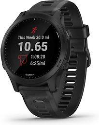 Garmin Forerunner 945 schwarz am Silikonarmband schwarz