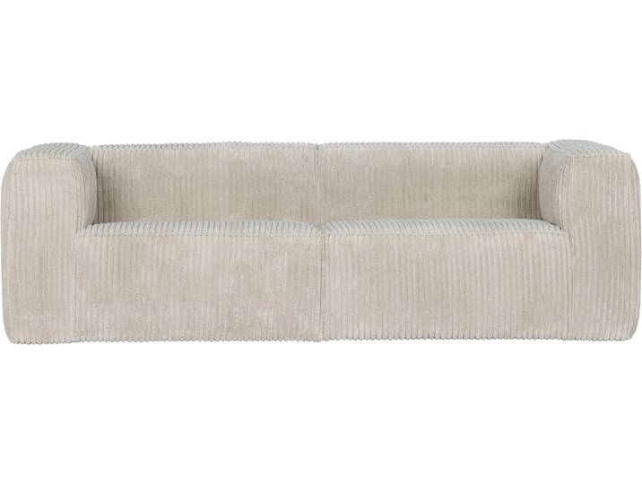 3,5-Sitzer WOOOD Bean H 73 x B 242 x T 96 cm , beige (natur), B:242cm H:73cm T:96cm, Sofas, Tragkraft 350 kg, Maximale Verschleißfestigkeit, Pfleiglicht