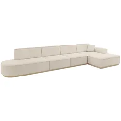 ECKSOFA Ottomane Rechts IREA-L3 - 412x165x80 cm Beige