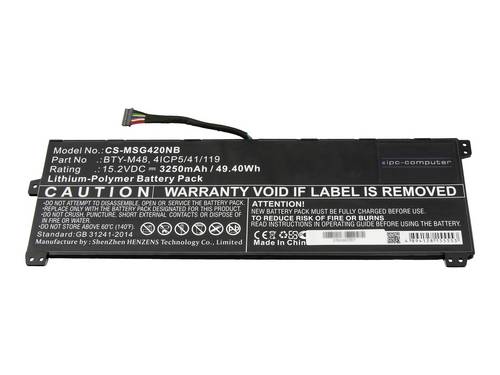 Ipc-computer Notebook-Akku Akku BTY-M48 REPLACE 15.20V 3250 mAh