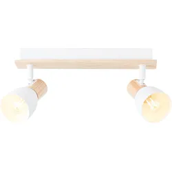 Brilliant, Deckenstrahler, Daintree Spotbalken 2flg weiss/natur (E14)