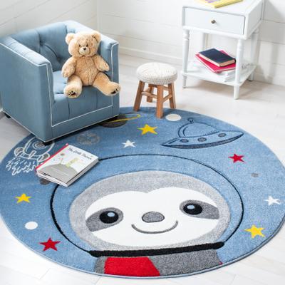 SAFAVIEH Carousel Kids Tatieana Sloth Astronaut Rug