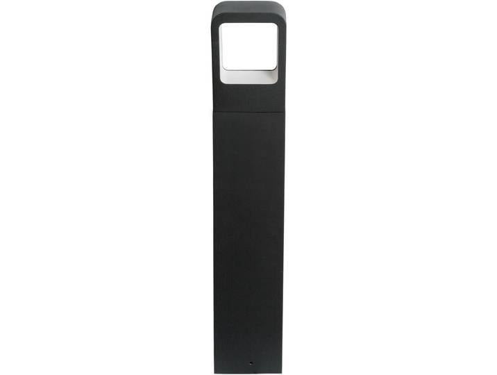 LED Sockelleuchte HEITRONIC Juna , grau (anthrazit), B:12cm H:80cm T:5cm, Leuchten, LED Sockelleuchte, Pollerleuchte, Außenlampe, indirekter Lichtaustritt nach unten