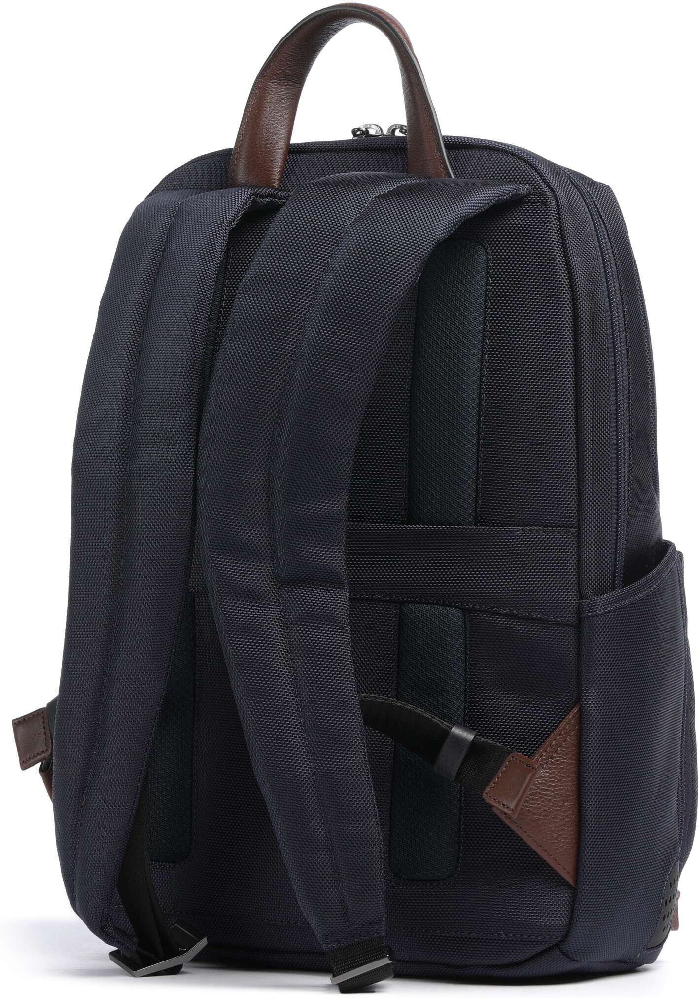 Piquadro Brief 2 LED Laptop-Rucksack, blau