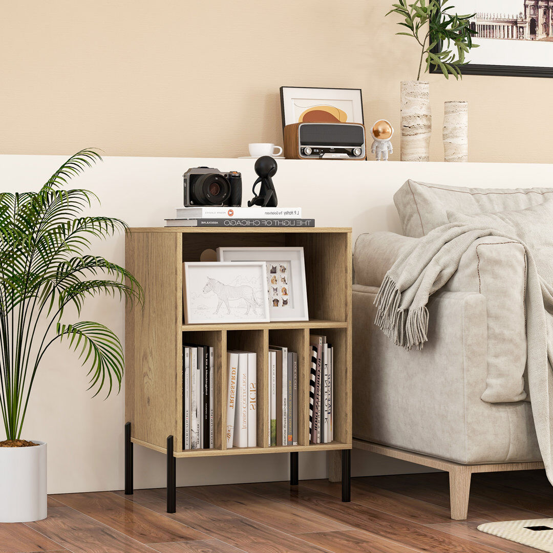 George Oliver 78 cm H Media Shelves Natural 78cm H X 53cm W X 45cm D