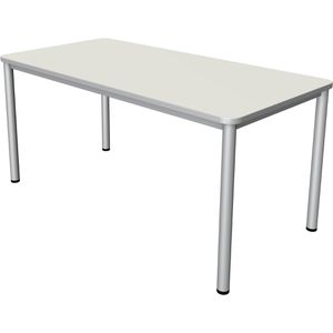 Kerkmann Schreibtisch Prime 11040610, weiß / silber, 160 x 75 x 80 cm