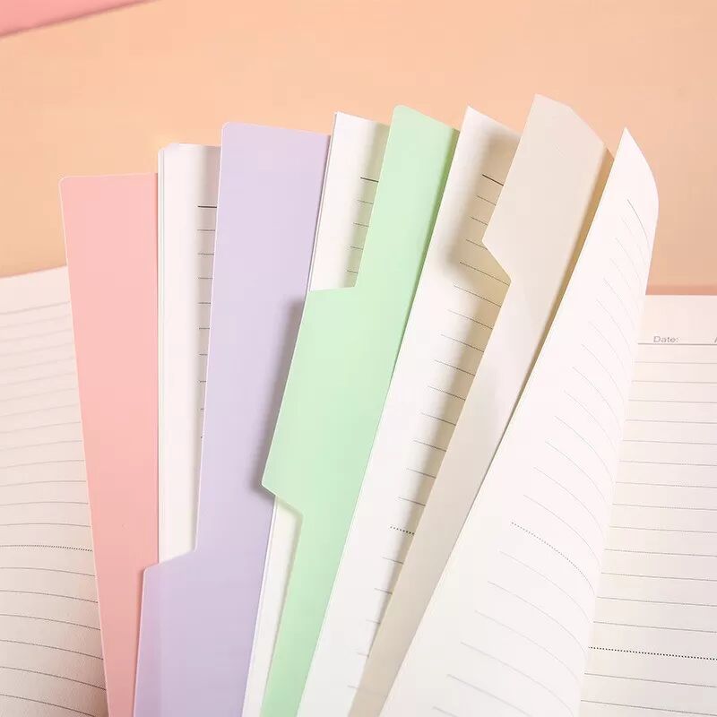 INF Intercalaires A5 pour Classeur à Feuilles Mobiles - 4 Feuilles, Pages d'Index PP Colorées