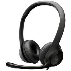 Logitech H390 On Ear Headset kabelgebunden Stereo Schwarz Mikrofon-Rauschunterdrückung, Noise Cancelling Lautstärkeregelung, Mikrofon-Stummschaltung Computer 981-000406