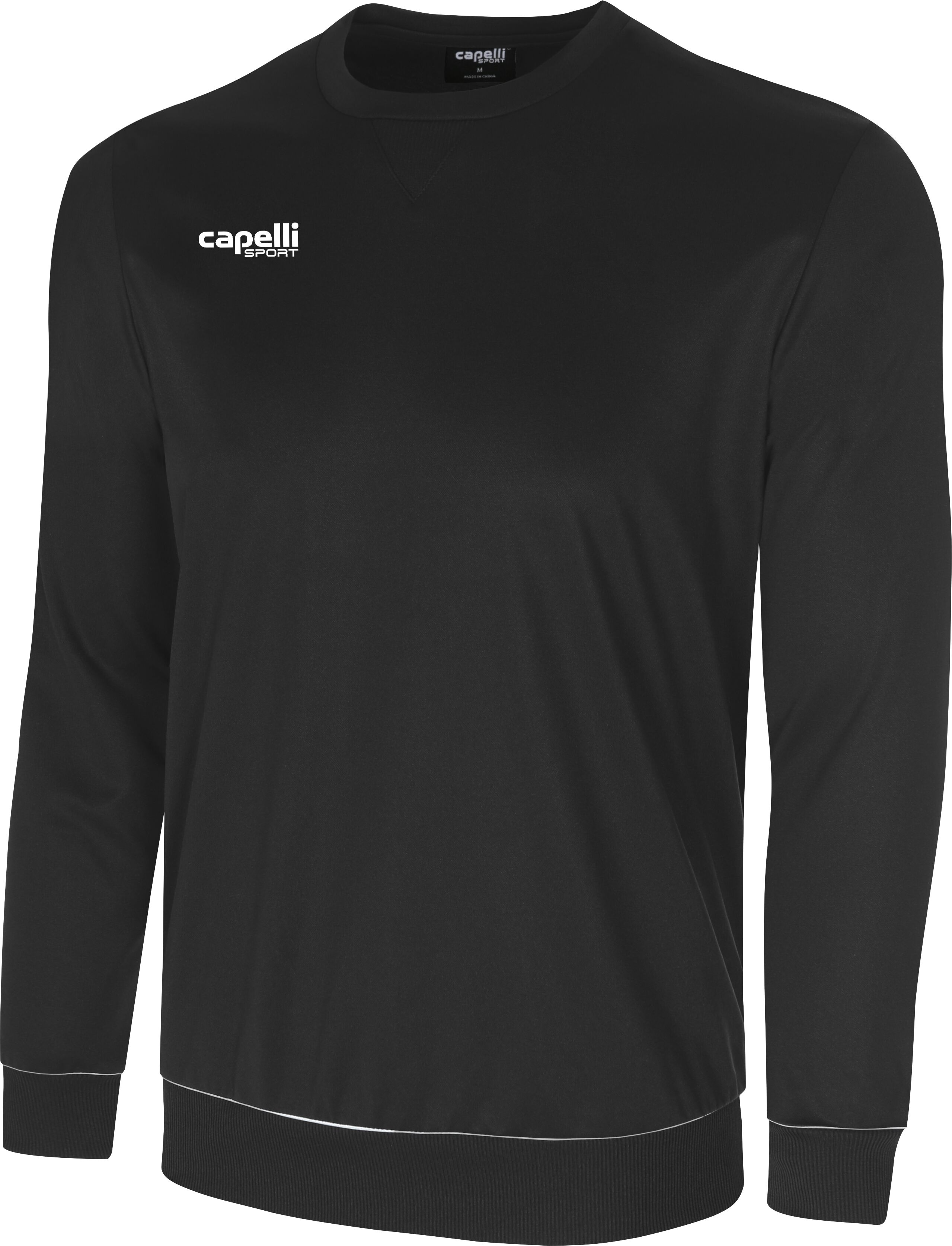 Langarmshirt CAPELLI SPORT, Herren, Gr. XXL, grau (dunkelgrau, weiß), Obermaterial: 95% Polyester, 5% Elasthan, unifarben, bequem hüftbedeckend, Rundhals, angesetztes Bündchen, Shirts Langarmshirt, mit rundem Halsausschnitt dunkelgrau, weiß XXL