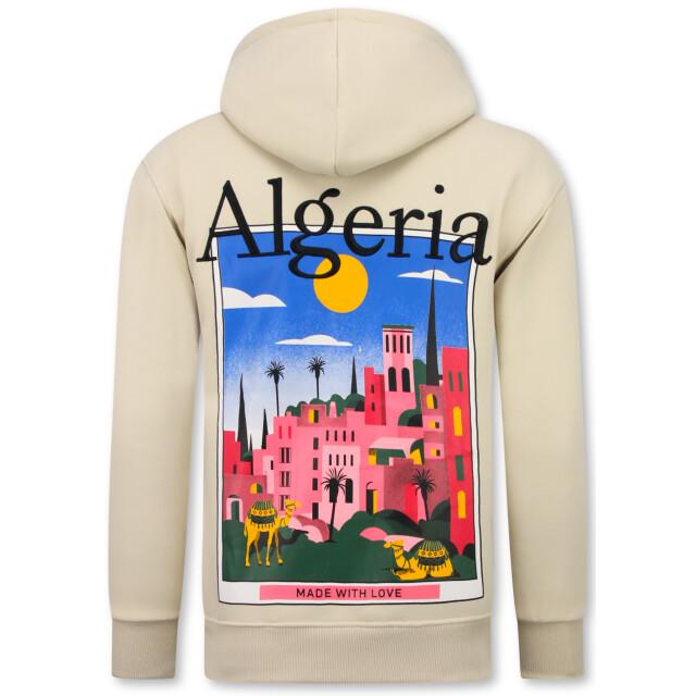 Top-Star Oversized hoodie met capuchon algeria print