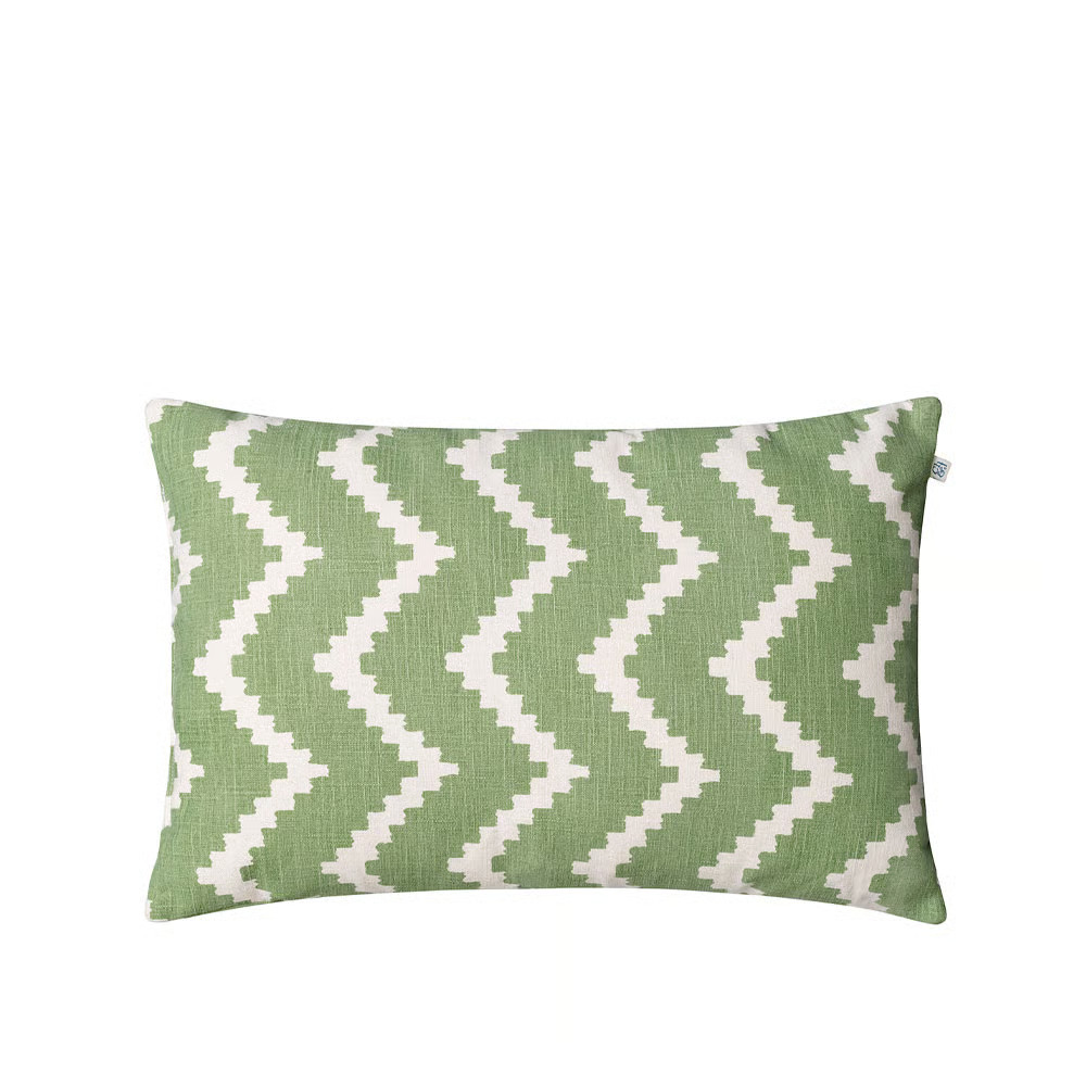 Chhatwal & Jonsson Ikat Sema kussen sage/off white, 40 cm