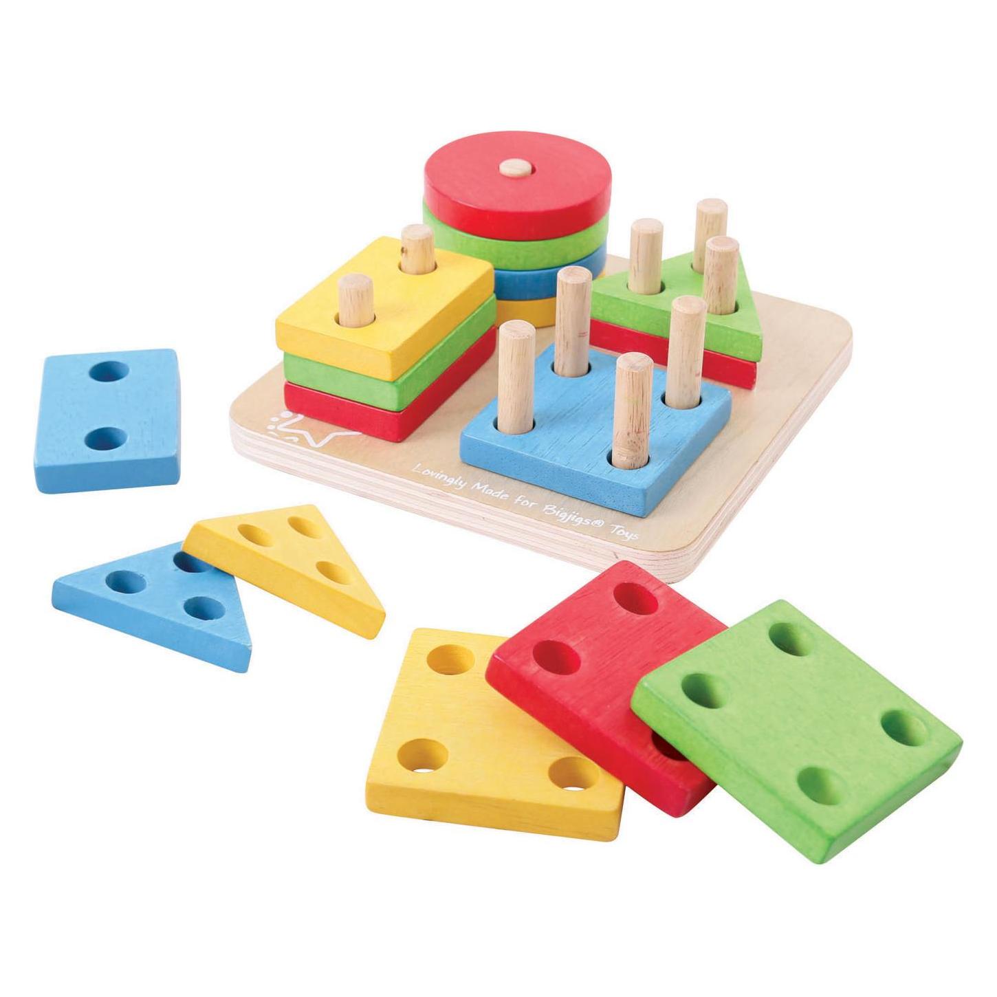 Bigjigs Hölzerne Formen Stapeln (530948)