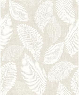 Seabrook Designs Tossed Leaves Nonwoven Unpasted Wallpaper