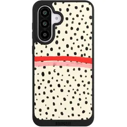 Nivocase Handyhülle für Samsung Galaxy A56 5G Hülle NIVOpure Case Schwarz Kunst Punkte Streifen (Samsung Galaxy A56 5G), Smartphone Hülle, Schwarz