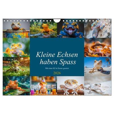 Kleine Echsen haben Spass (Wandkalender 2026 DIN A4 quer), CALVENDO Monatskalender