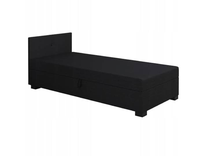 TAPCZANY24 - Boxspringbett Lola 80x200 cm mit Taschenfederkern Matratze Bett mit Matratze, Polsterbett mit Bettkasten, Gepolstertes Einzel Bett, Schlafsofa - Schwarz