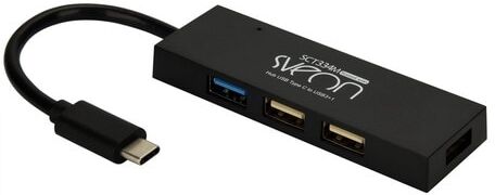 Sveon Hub SCT334 4 puertos USB. Negro