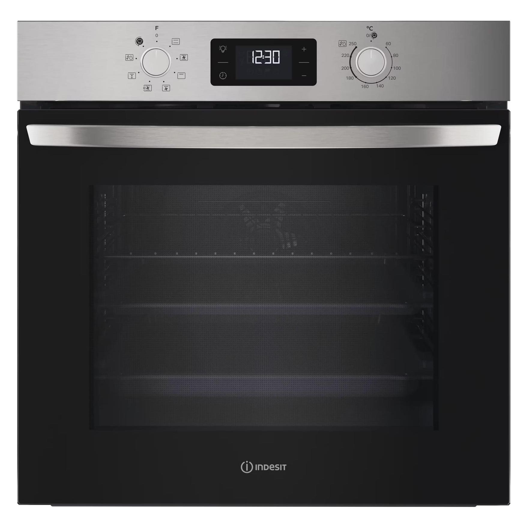 Indesit IO 255HU X Oven, Built-in, Electric, Width 59.5 cm, Self cleaning, Stainless steel | (IO 255HU X)