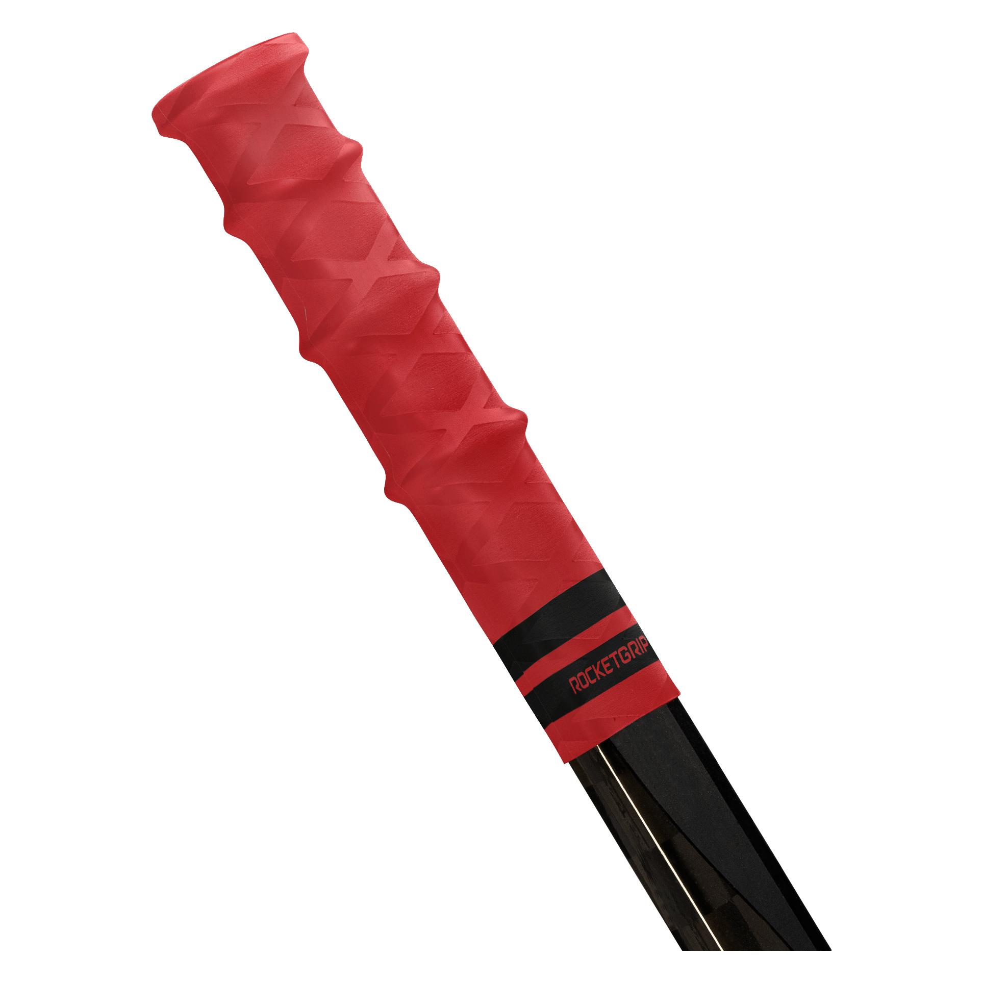 Rocketgrip Gummi-Hockeyschlägergriff (YTH, Rot/Schwarz) (Rocketgrip)