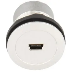 Schlegel MIni-USB-Einbaubuchsen 2.0 Buchse, Einbau RRJ MINIUSB BB Inhalt: 1 St, Elektronikkabel + Stecker, Silber