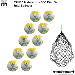 Erima Hybrid Lite 350 10er-Set inkl. Ballnetz, Größe 4 - 4