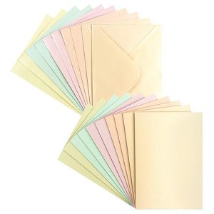 Ideen-mit-Herz Faltkarten 011079-02, 250g/m², Perlmutt, 11,5 x 16,5 cm, blanko, 10 Karten + 10 Umschläge