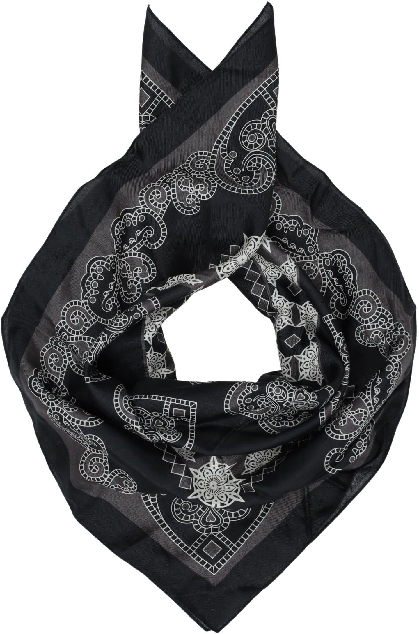 Elie Saab Damen Schal oder Tuch, Schwarz, Seide / Baumwolle - Second Hand