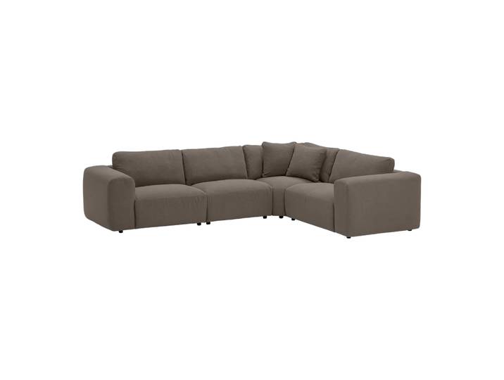 Ecksofa Eira, Edy&liv, schokoladenbraun, Textil