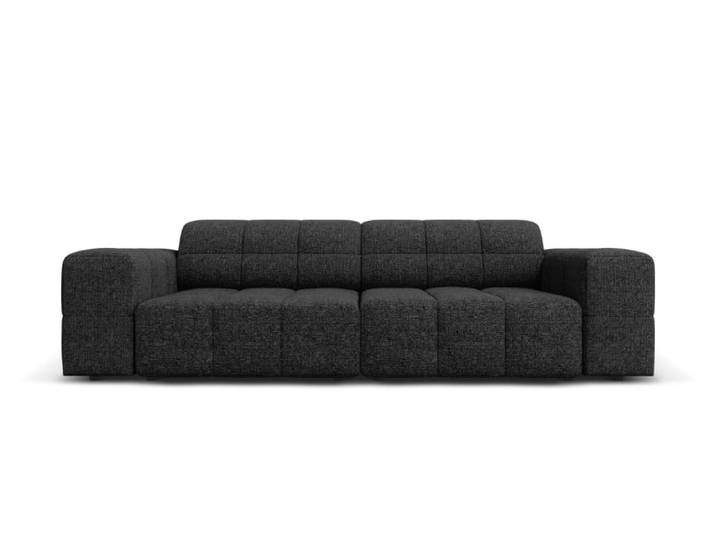 Canapé 3 places en chenille noir