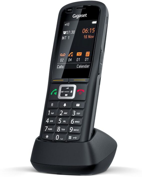 Siemens Gigaset R700H PRO Combiné sans-fil supplémentaire robuste et puissant, adapté à tous types d’environnements professionnels.