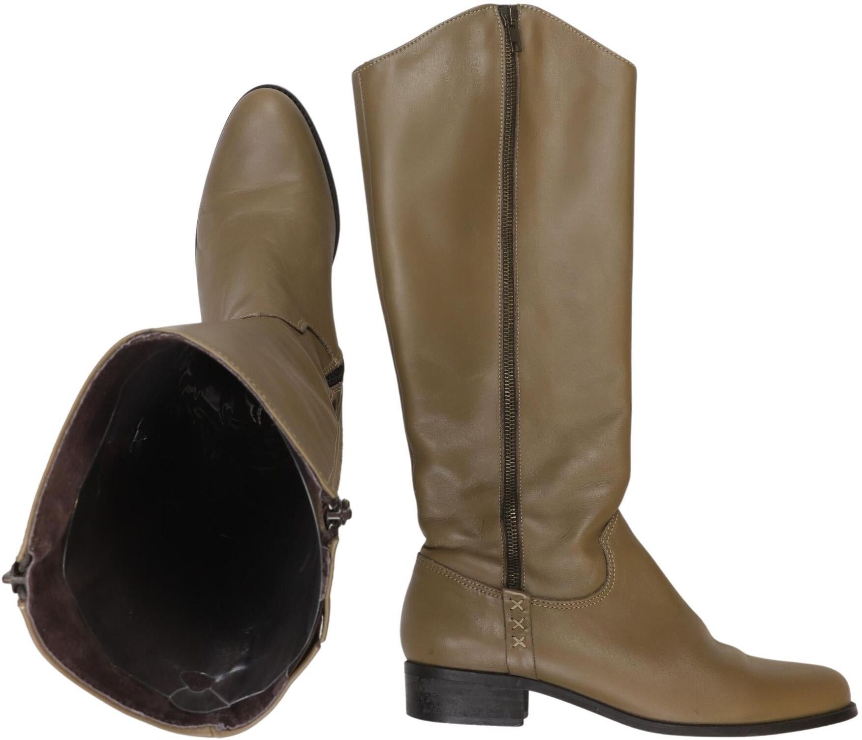 Alba Moda Damen Stiefel, Braun, Gr. EU 37, Leder - Second Hand