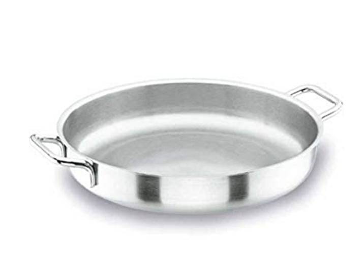 Lacor 50650 - W - Wagner Edelstahl Paella-Pfanne ohne Deckel. 50 cm Aus lebensmittelechtem Edelstahl gefertigt; hohe Korrosionsbeständigkeit und Haltbarkeit im täglichen Gebrauch