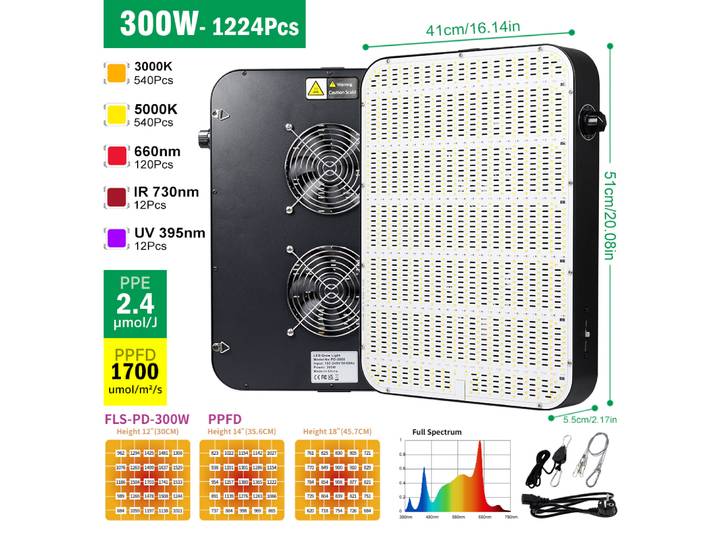 Lampe de culture LED à spectre complet, coque noire, ventilateur de refroidissement, lampe de culture pour plantes, serre intérieure, lampe de culture LED pour plantes