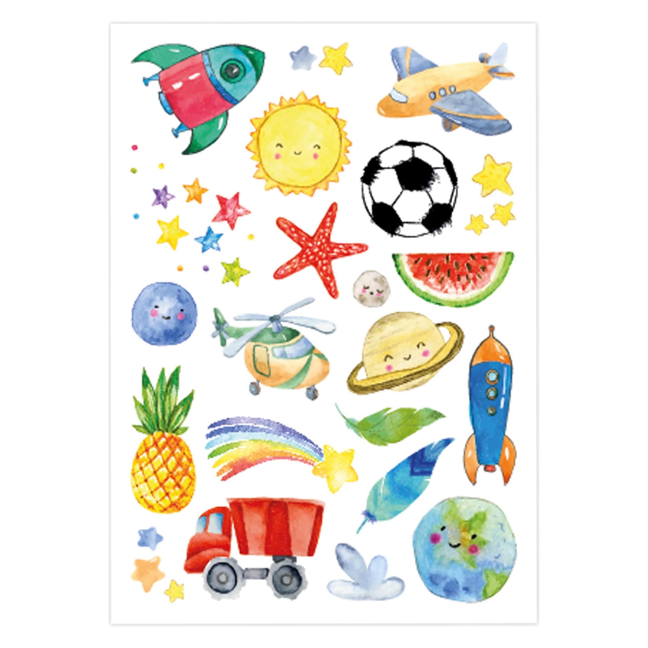 Papierdrachen Kindertattoos (B005-001-001)