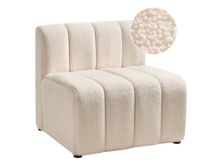 Beliani Sessel Hellbeige Kage, Beige, 80x76x74 cm, Wohnzimmer, Sessel, Polstersessel