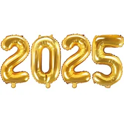 Folienballon 2025 gold Silvester