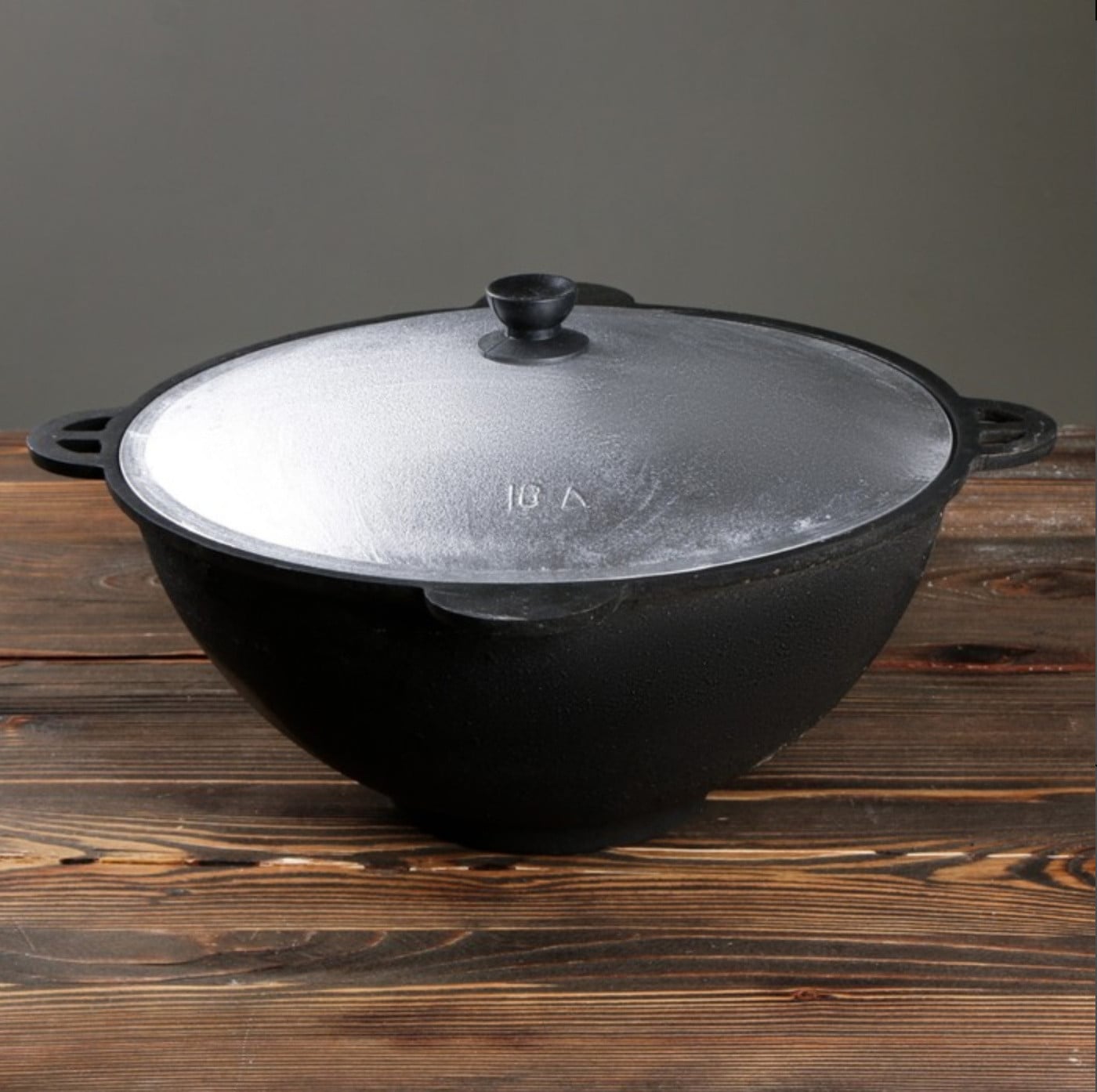 Texas Club Uzbeekse kookpot, 8 liter – Gietijzeren braadpan voor buitenkoken en barbecueën