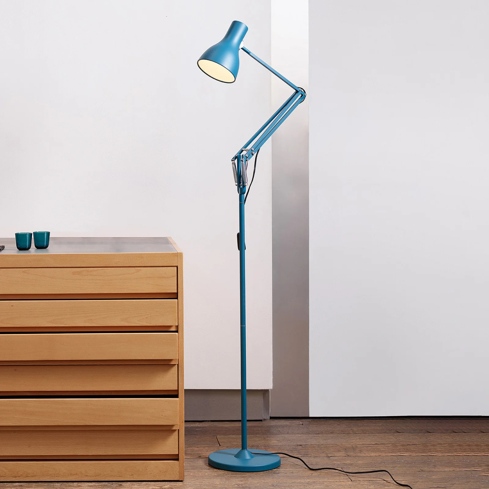 Anglepoise Type 75 Margaret Howell Vloerlamp Saxon Blue - Metaal