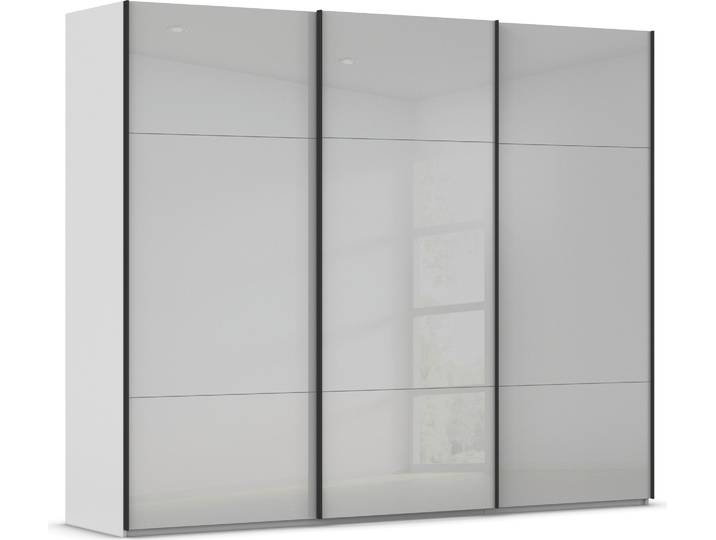 Schwebetürenschrank, Grau, 271x223x68 cm, Holzwerkstoff, 6 Fachböden & 3 Kleiderstangen, Modern, Rauch